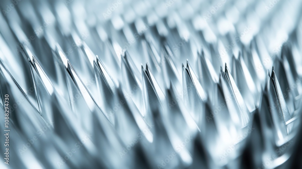 Poster an extreme close-up of a metamaterial antenna array, demonstrating advanced signal manipulation for 