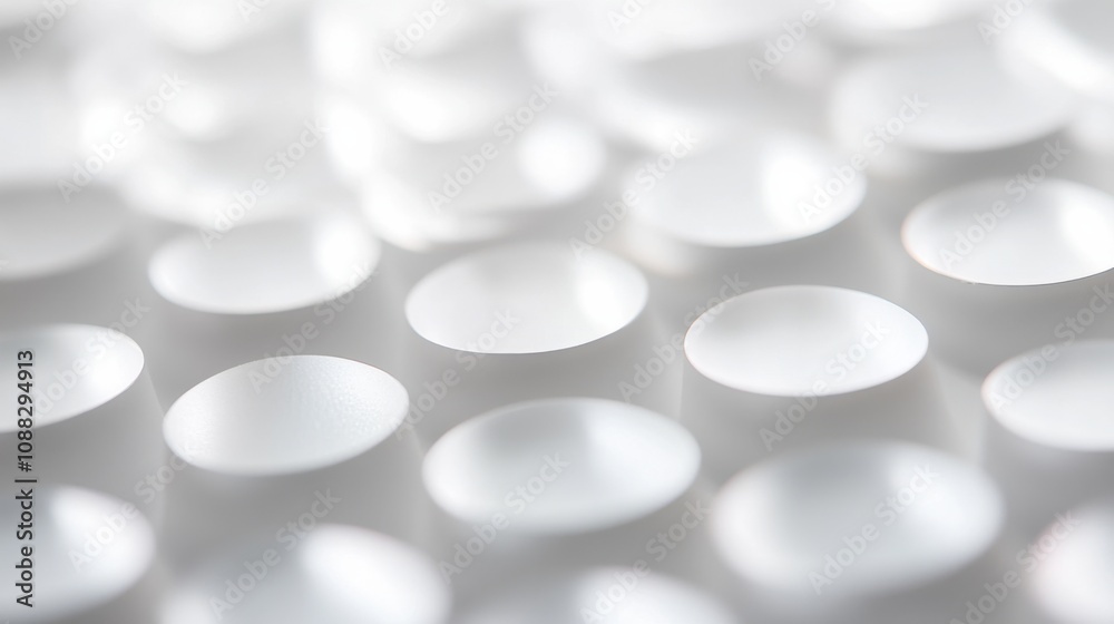 Poster an extreme close-up of a metamaterial lens array, demonstrating advanced light manipulation for opti