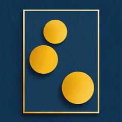 Golden Circles on a Blue Background