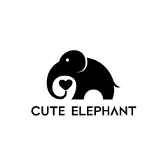 Fototapeta premium elephant silhouette logo designs