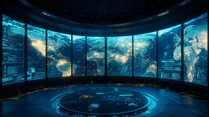 Futuristic blockchain interface with a global network design vibrant data streams digital elements representing advanced technology cryptocurrency decentralized finance innovation secure transactions