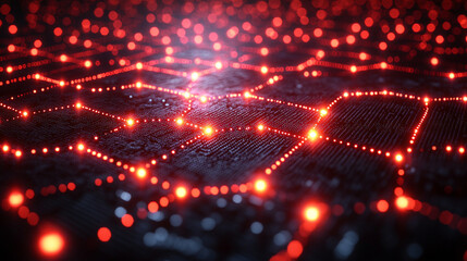 Obraz premium Futuristic blockchain interface with a global network design vibrant data streams digital elements representing advanced technology cryptocurrency decentralized finance innovation secure transactions