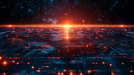 Futuristic blockchain interface with a global network design vibrant data streams digital elements representing advanced technology cryptocurrency decentralized finance innovation secure transactions