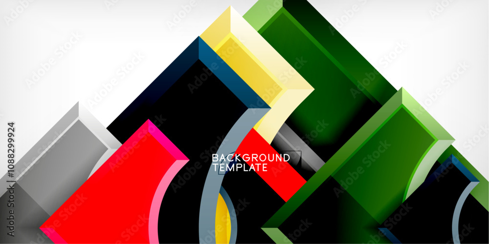 Aufkleber Geometric design abstract background - circles and triangles