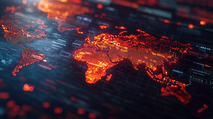 Futuristic blockchain interface with a global network design vibrant data streams digital elements representing advanced technology cryptocurrency decentralized finance innovation secure transactions