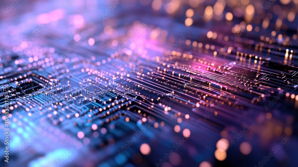 Poster An extreme close-up of a quantum sensor array, detecting subtle electromagnetic fields, Quantum sensing style