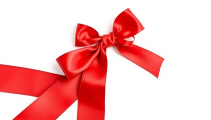 red bow isolated on white background