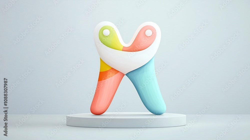 Leinwandbilder minimalist depicting two abstract figures gently embracing each other using soft pastel colors and s