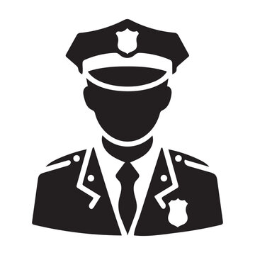 recommend clip art: police officer vector icon. Policeman officer avatar, sheriff. Police symbol, security control. Law enforcement, uniforms, police staff.
