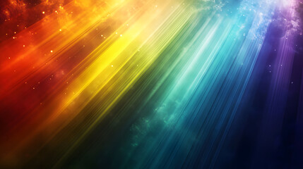 rainbow colored light rays