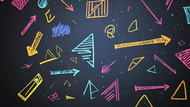 Arrows Scribble Elements Mockup Video
