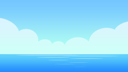 Obraz premium Blue Sky and Ocean Background