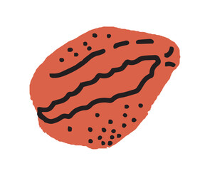 Speckled marine shell vector illustration