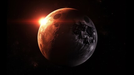 Fototapeta premium Space disaster, asteroid impact, Earth, fiery explosion, cosmic collision, planet destruction, apocalyptic scene, burning atmosphere, global catastrophe, celestial impact, cinematic view.