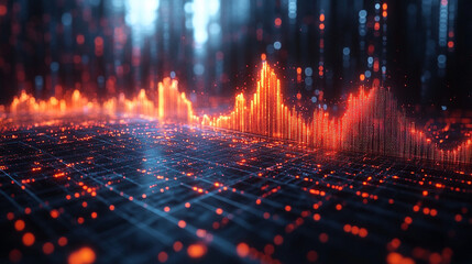 Obraz premium modern digital interface showcases innovative financial technology and asset management with dynamic data visualization, highlighting advanced analytics and secure online transactions