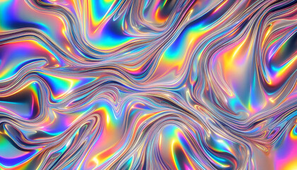 Holographic rainbow foil iridescent texture abstract hologram background 