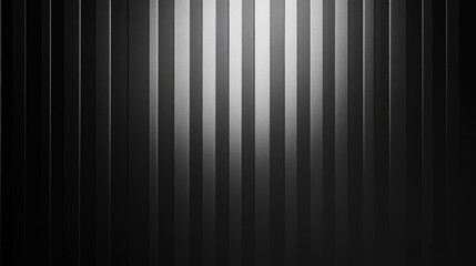 Textured striped wallpaper with vertical straight lines in varying shades of black and gray, creating a modern and elegant appearance.