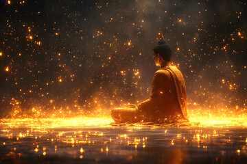 Obraz premium Serene Buddha with an isolated background