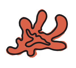 Obraz premium Abstract coral hand drawn vector