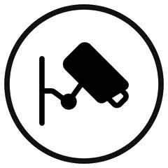 Editable security camera, CCTV vector icon. Property, real estate, construction, mortgage, interiors. Part of a big icon family. Perfect for web and app interfaces, presentations, infographics, etc