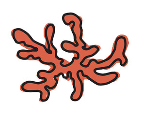 Abstract coral hand drawn vector