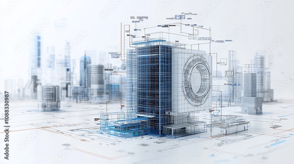 Poster advanced blueprint design of a sustainable green building with integrated water recycling system for