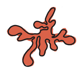 Abstract coral hand drawn vector