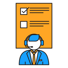 Call center design drawing Support Consulting via phone call