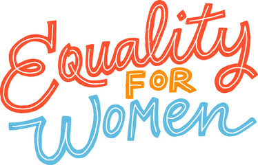 International Women's Day, Equality for Women Typography Vector