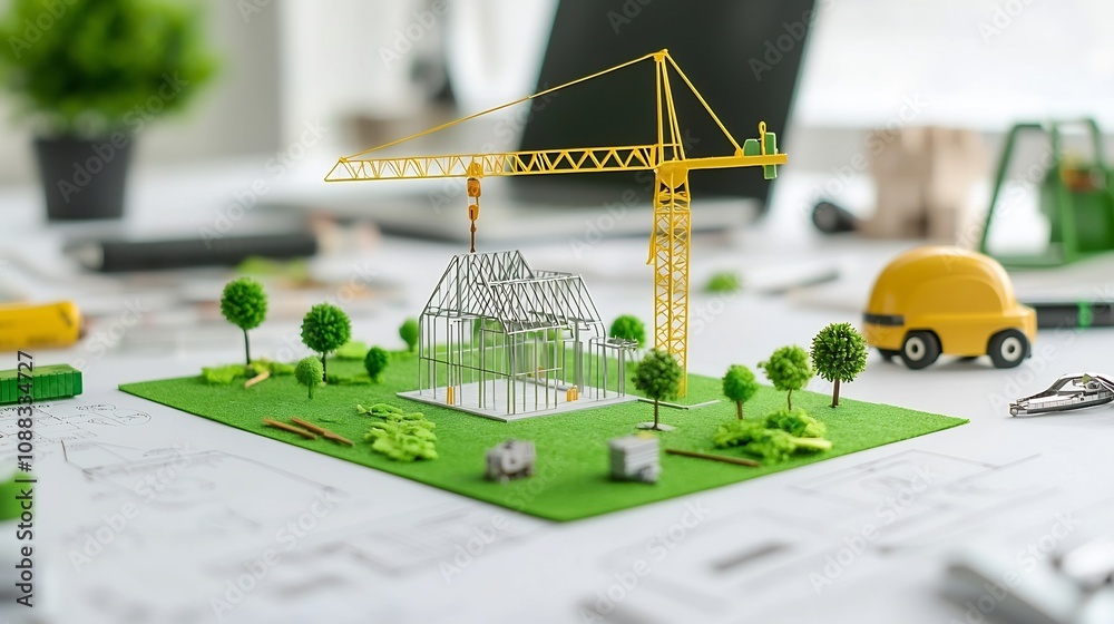 Aufkleber Collaborative discussion between engineers and architects working together to design eco friendly and sustainable building solutions that prioritize green construction practices and environmental