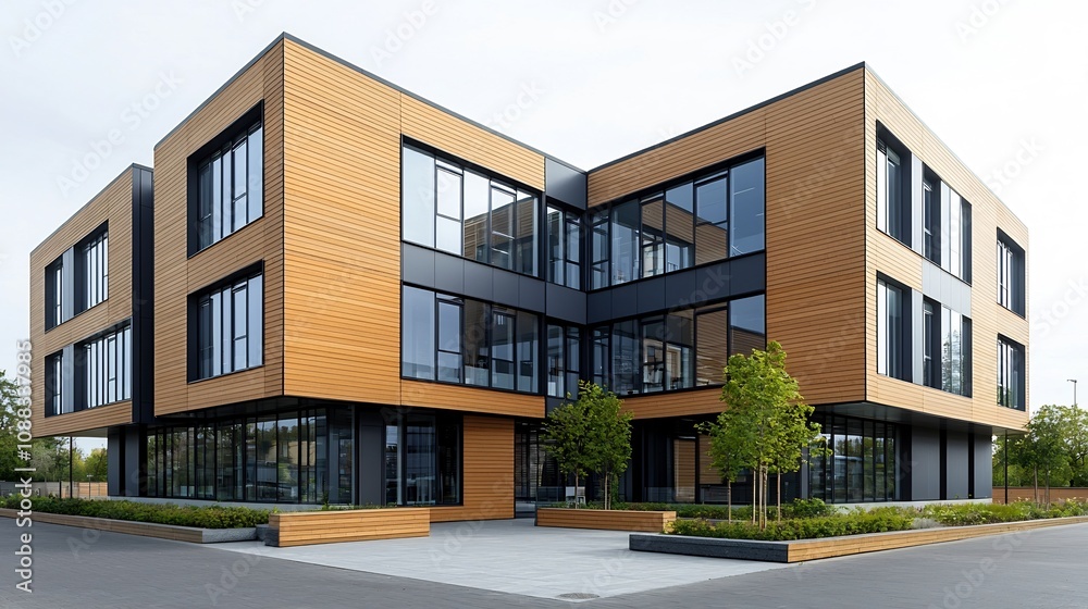 Poster innovative eco friendly building materials designed for green construction with a focus on sustainab