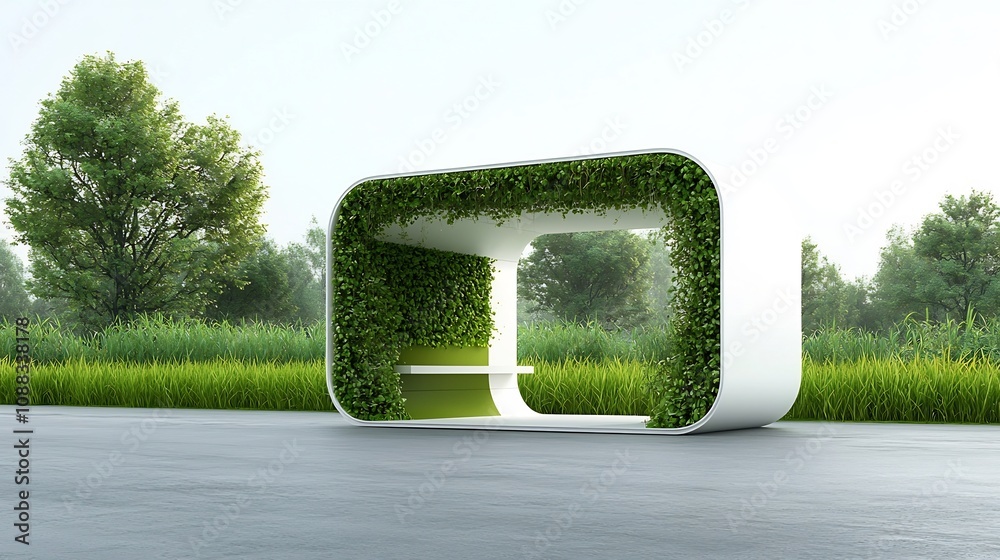 Poster innovative sustainable materials and design solutions for modern eco friendly architecture projects 