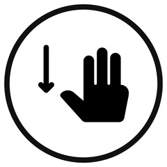 Editable three fingers swipe down vector icon. Part of a big icon set family. Perfect for web and app interfaces, presentations, infographics, etc