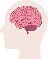 Brain clipart design illustration 