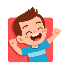 Obraz premium kid happy smile greet and waving hand