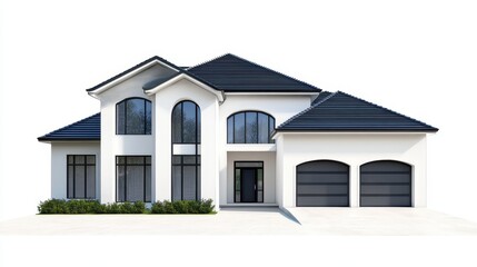 Modern architectural design residential property exterior view urban environment contemporary style for curb appeal