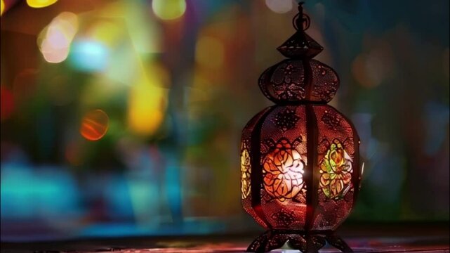 Beautiful greeting card with holiday composition for celebrate Ramadan