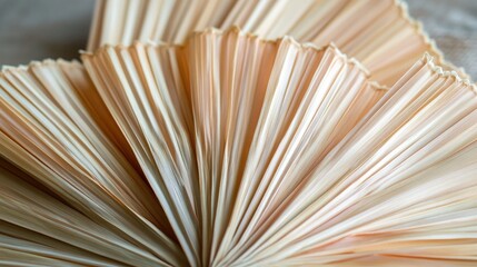 Detailed close-up of dried palm leaves arranged in a fanned shape, showcasing elegant textures and a soft beige color palette.