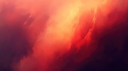 Naklejka premium Vibrant Abstract Scene with Dynamic Flowing Textures and Warm Shades of Red, Orange, and Pink, Evoking a Sense of Movement and Depth, Perfect for Art Prints or Design Projects