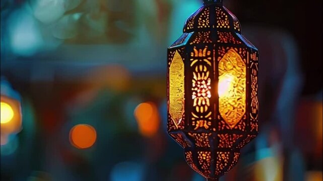 Beautiful greeting card with holiday composition for celebrate Ramadan