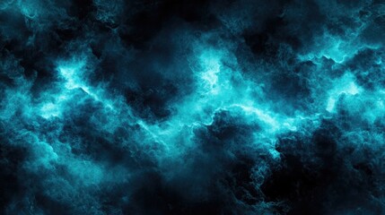 Fototapeta premium Teal and Deep Blue Abstract Watercolor Texture, Evoking Stormy Sky with Dramatic Cloud Patterns, Perfect for Design Projects, Creative Backgrounds, Posters, Versatile Use