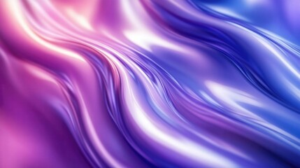 Obraz premium Flowing abstract background with smooth purple and blue gradients, showcasing dynamic wavy lines, perfect for technology-oriented presentations.