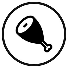 Editable meat vector icon. Part of a big icon set family. Perfect for web and app interfaces, presentations, infographics, etc