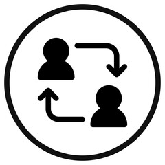 Editable employee turnover, account switch vector icon. Part of a big icon set family. Perfect for web and app interfaces, presentations, infographics, etc