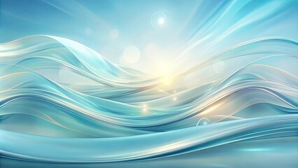 Light Blue Abstract Background - Panoramic Photography for Modern Design, Digital Art, and Tranquil Atmospheres, Ideal for Websites, Wallpapers, and Creative Projects