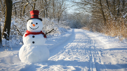 Obraz premium snowman in the snow