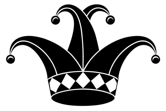 recommend clip art: jester hat silhouette white background