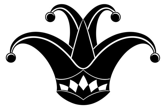 recommend clip art: jester hat silhouette white background