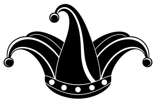 recommend clip art: jester hat silhouette white background