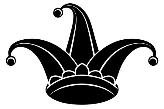 recommend clip art: jester hat silhouette white background